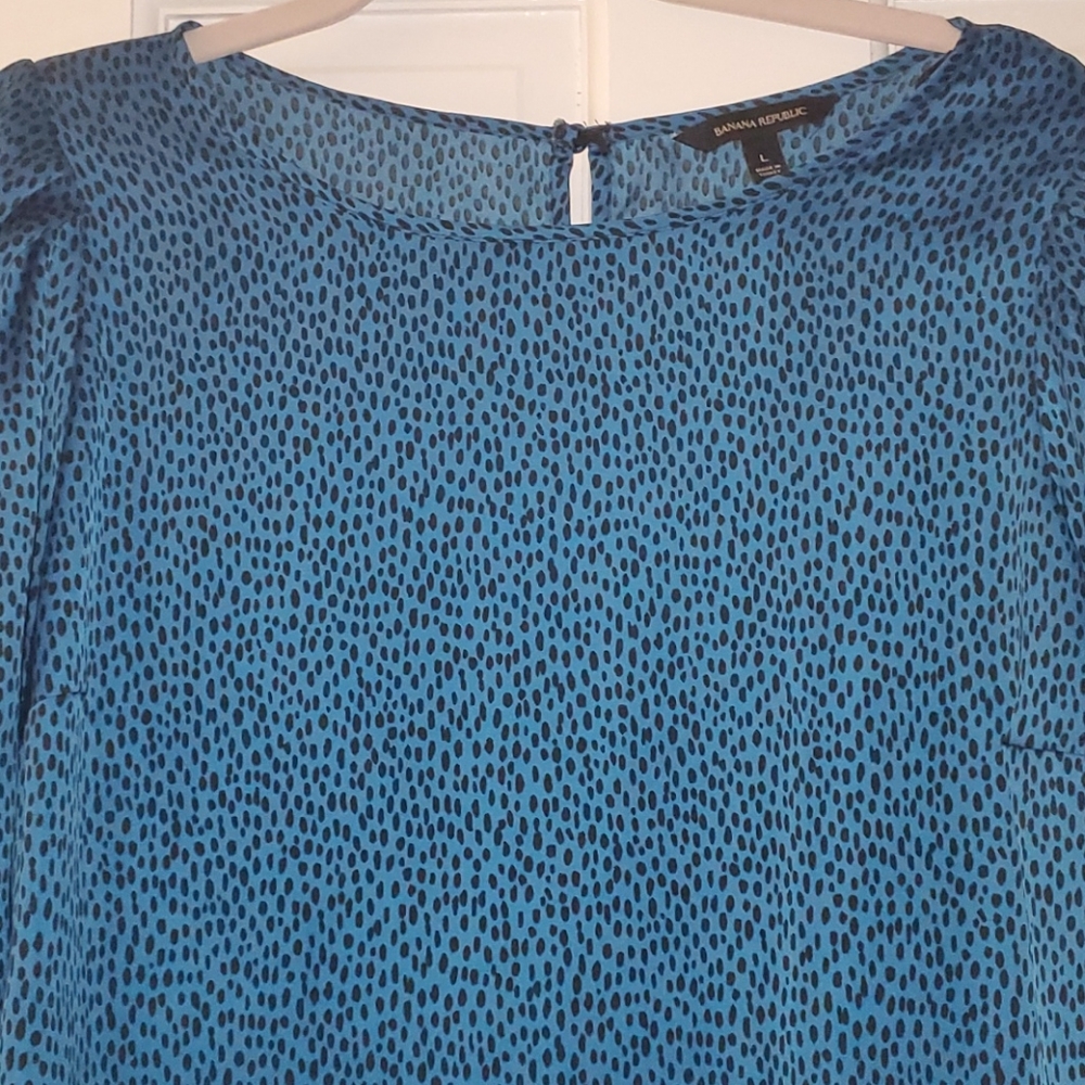 Printed shirt 3/4 length balloon sleeves